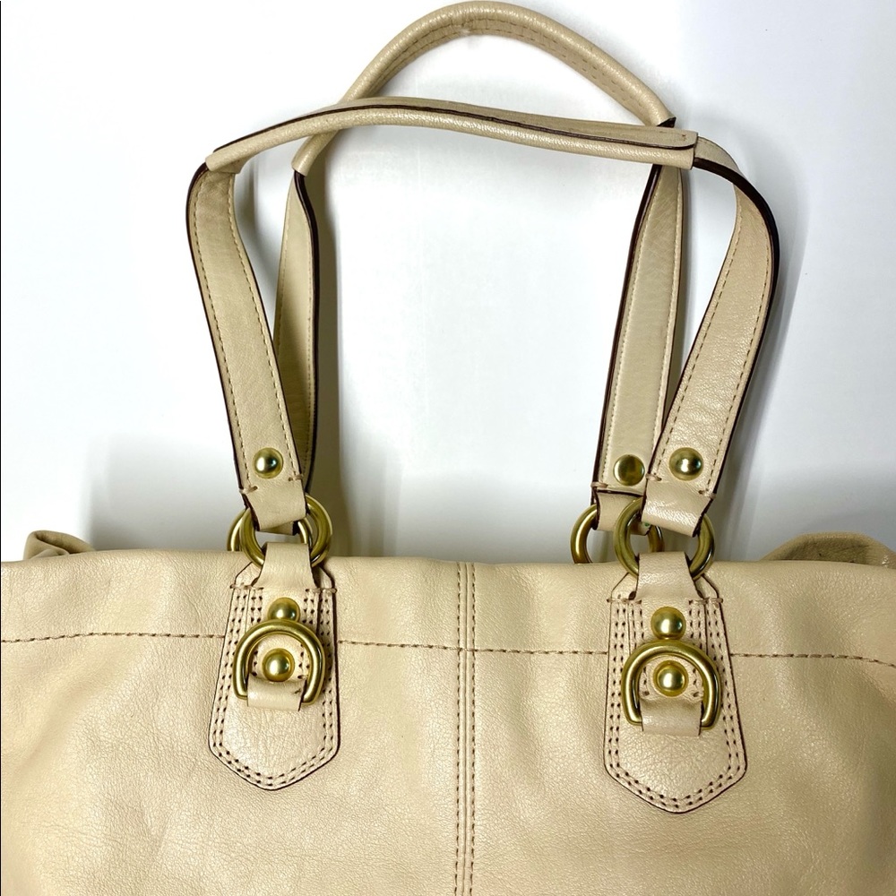 Auth COACH Ashley Leather Carryall F15513 Beige - Picture 5 of 8